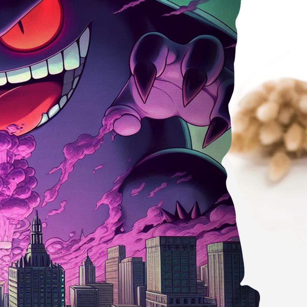 1pc Cartoon Anime G-Gengar P-Pokemon Pillow CaseSquarePillowBedroomSofaLeisureComfortCushionCarLivingRoom Home Decoration 40X40