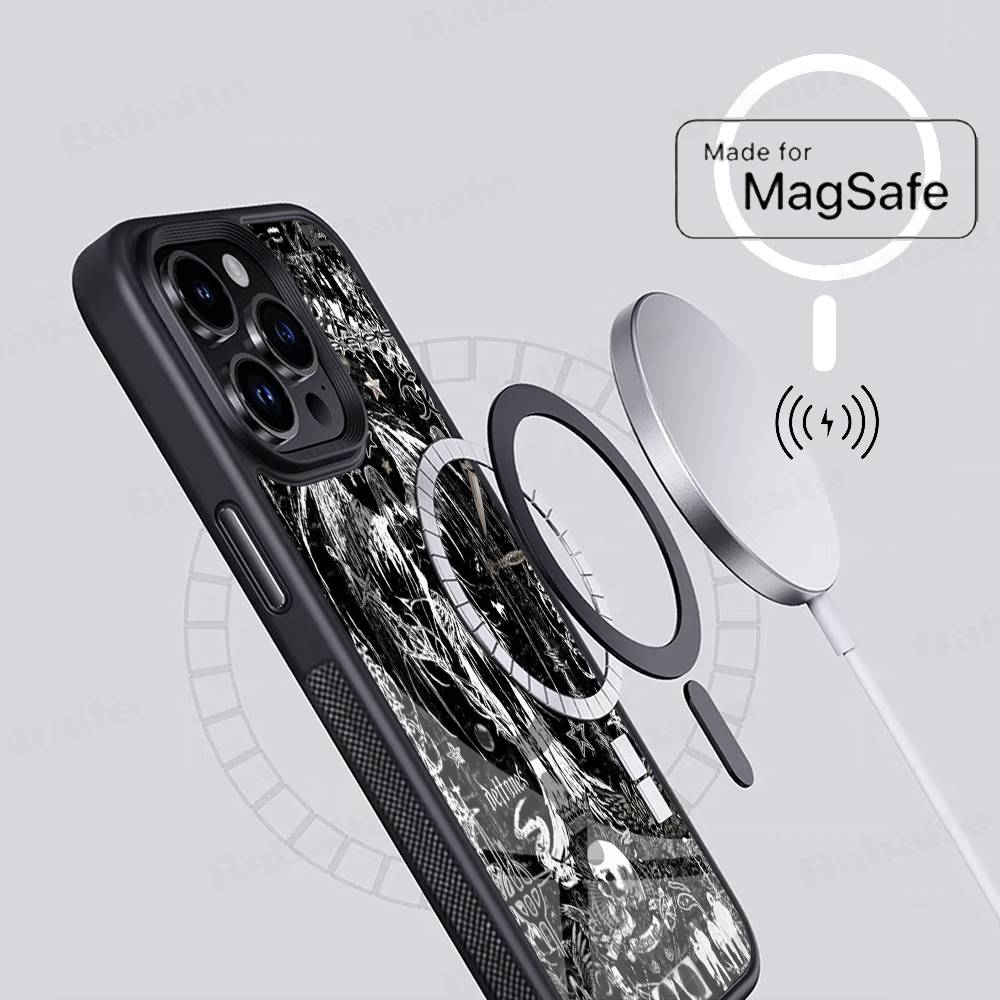 Gothic Girl Sculpture Phone Case Magnetic Case For iPhone 17 16 14 13 12 11 15 Pro Max For Wireless Charge Cover