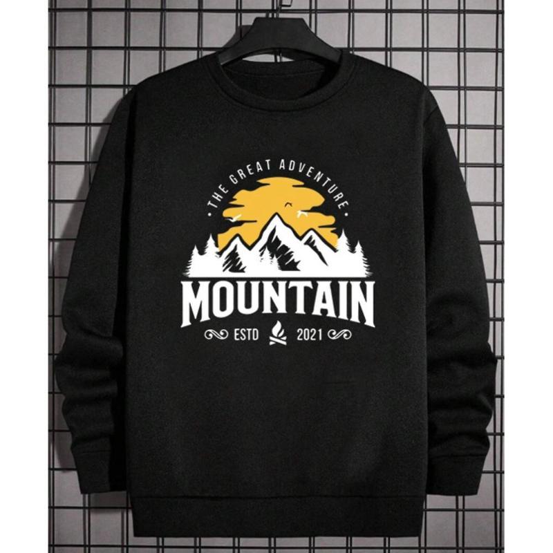 

Crew Neck Sweatshirt, Fleece Lined & Stylish, Perfect for Cold Season Commutes XXL чорний