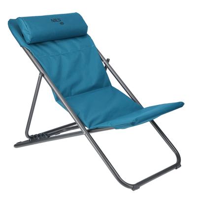NC3018 NILS CAMP – Camping Lounger with 4-Position Adjustable Backrest
