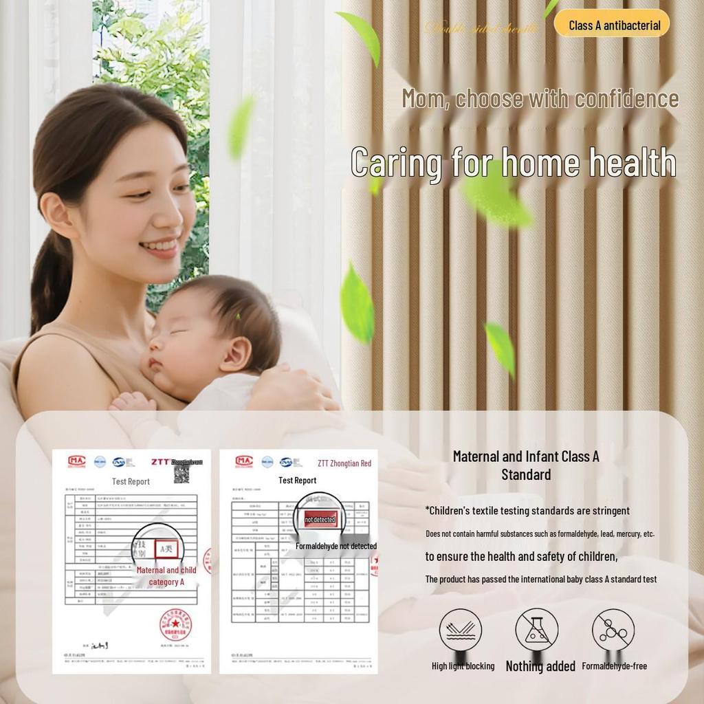 Double-Sided No-Drill Linen-Like Blackout Curtains for Living Room, Bedroom, or Balcony