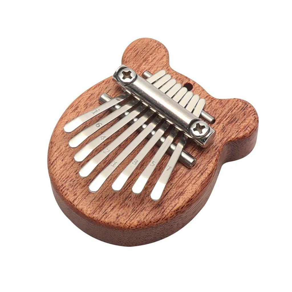 8 Key Mini Kalimba Thumb Piano, Portable Solid Wood Finger Piano for Beginners | Pocket-Sized Musical Instrument Gift with Case