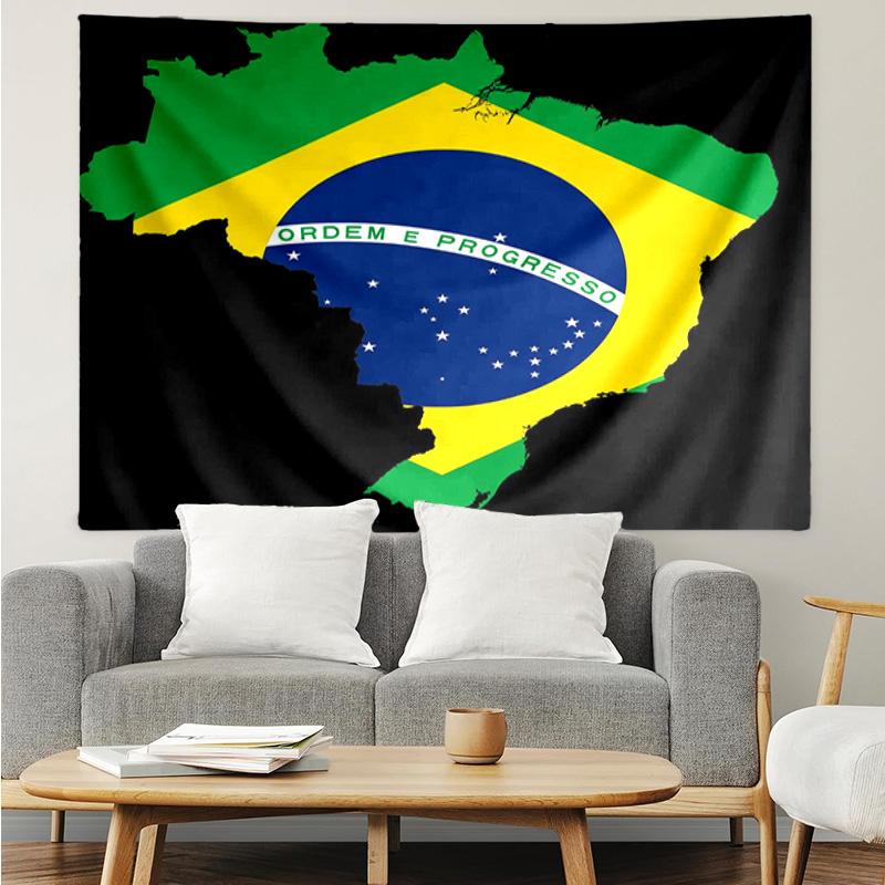 Brasilien Kunsttryk Trykt Vægtæppe, til Soveværelse, Stue, Kollegieværelse, Stor Vægdekoration, Stofdekoration Vifte Fødselsdagsgaver