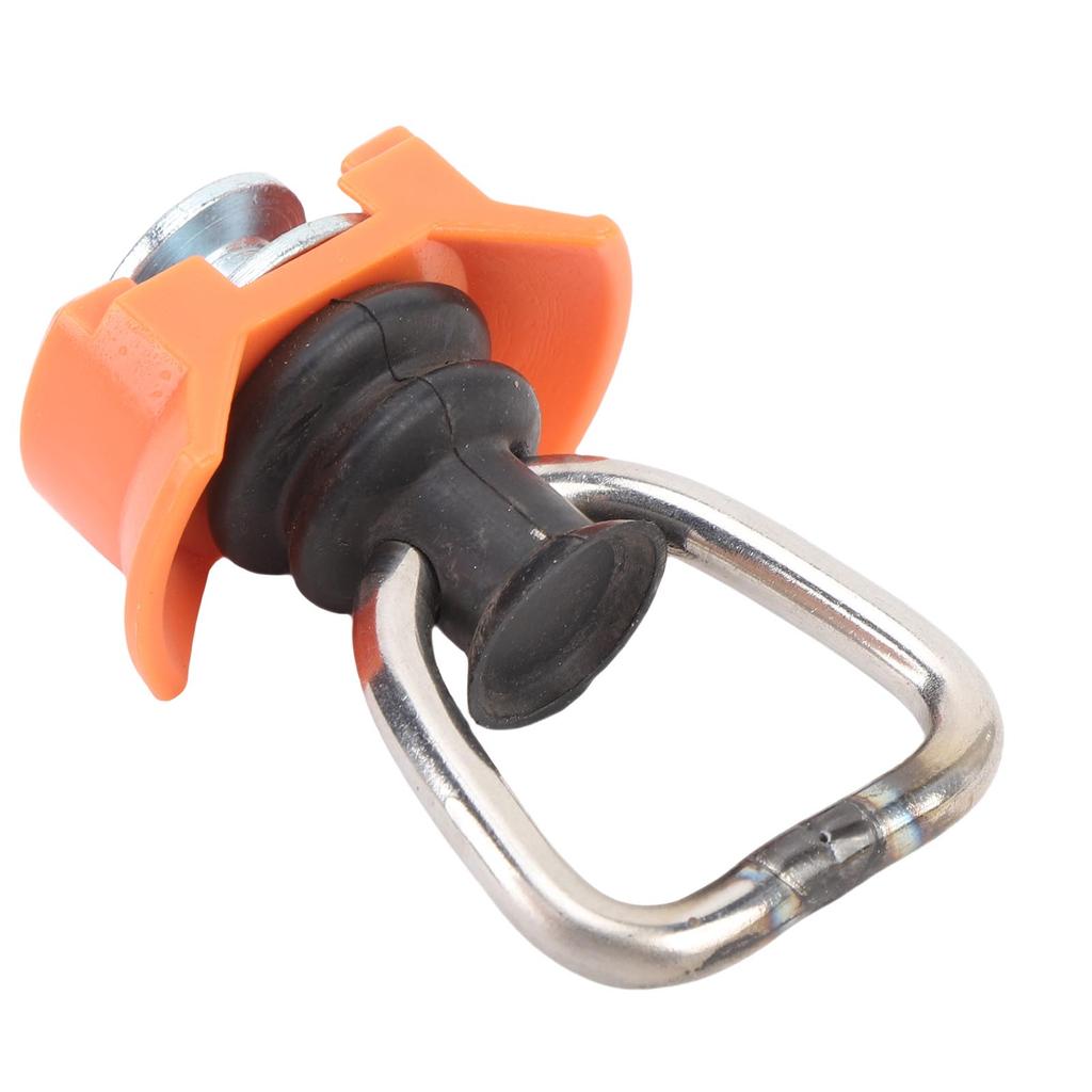 Single Stud L Track Fitting with D Ring 1333lb Capacity Spring Loaded L Track Rail Tie Down Fitting for Van Pickup Truck