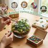 100Pcs Mini Wooden Ladybug Bee Self-adhesive Sticker Children Painted DIY Craft Fairy Garden Figurine Miniature Home Party Decor