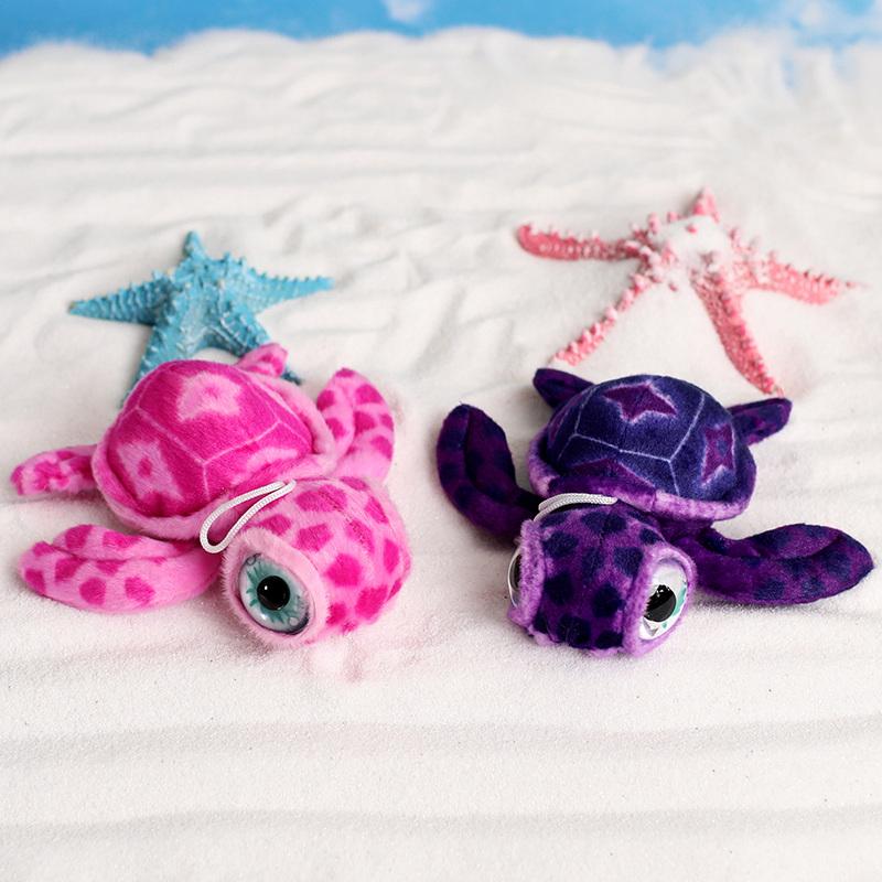 Hot Realistic Tortoise Plush Toys Sea Turtle Soft Cute Keychain Animal Doll Stuffed Keyring Car Bag Pendant Children Gift