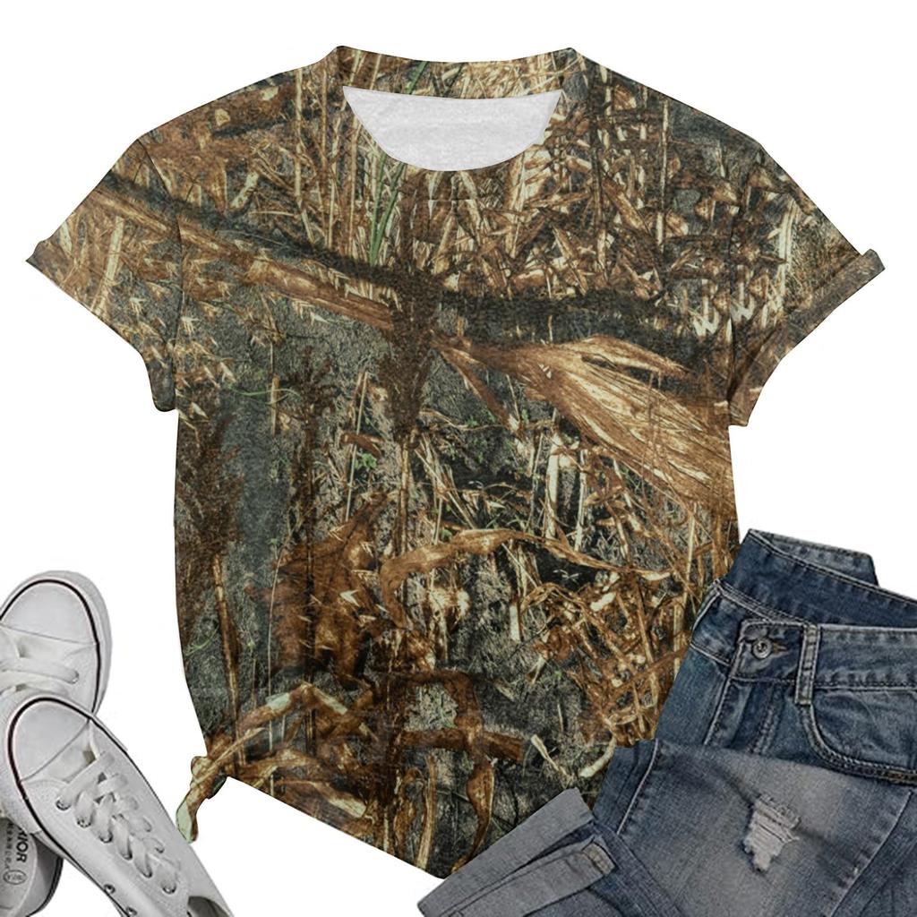 Damenmode, lässig, Rundhalsausschnitt, kurzärmliges Oberteil, lustig bedrucktes T-Shirt