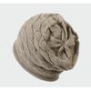 Women S Fall Winter Knit Beanie Warm Rolled Edge Slouch Hat
