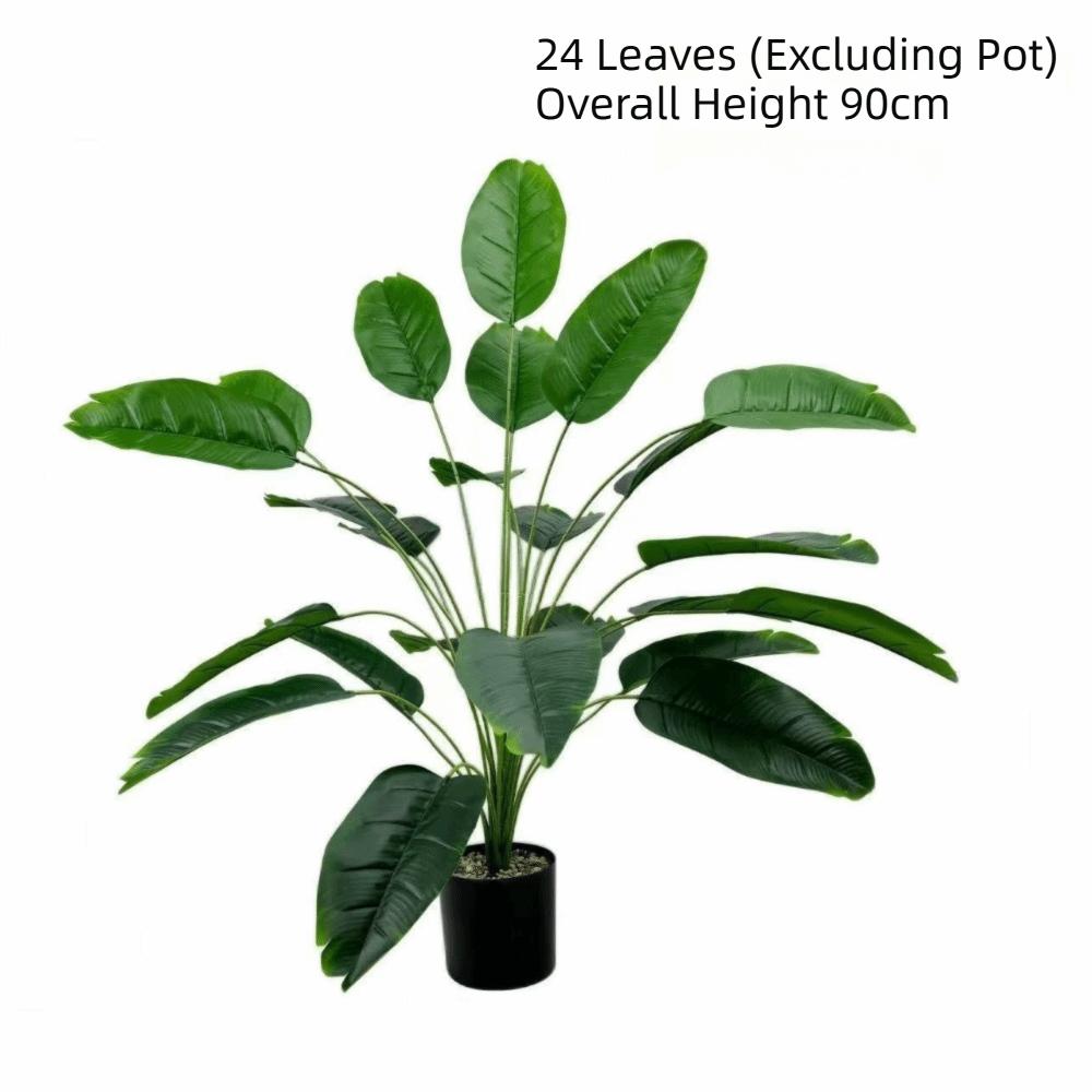 Material Plástico Plantas Artificiais Tamanho Grande Plantas Falsas Folha de Bananeira Artificial Decoração de Festa