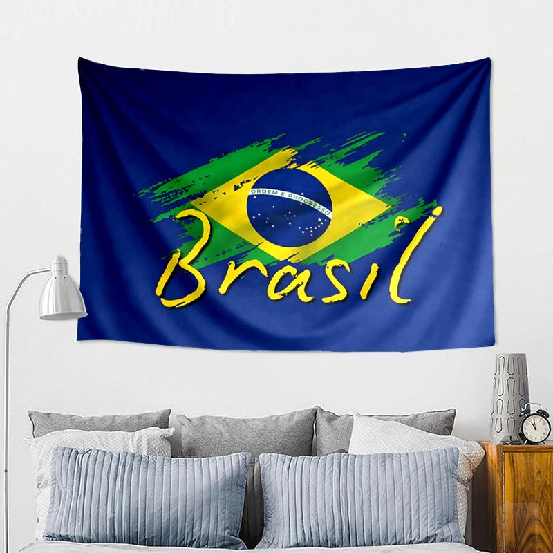 Brazil Printed Tapestry, Wall Hanging,Livingroom, dormitory, Large Wall Decor, Fabric Decor Fan Birthday Gifts