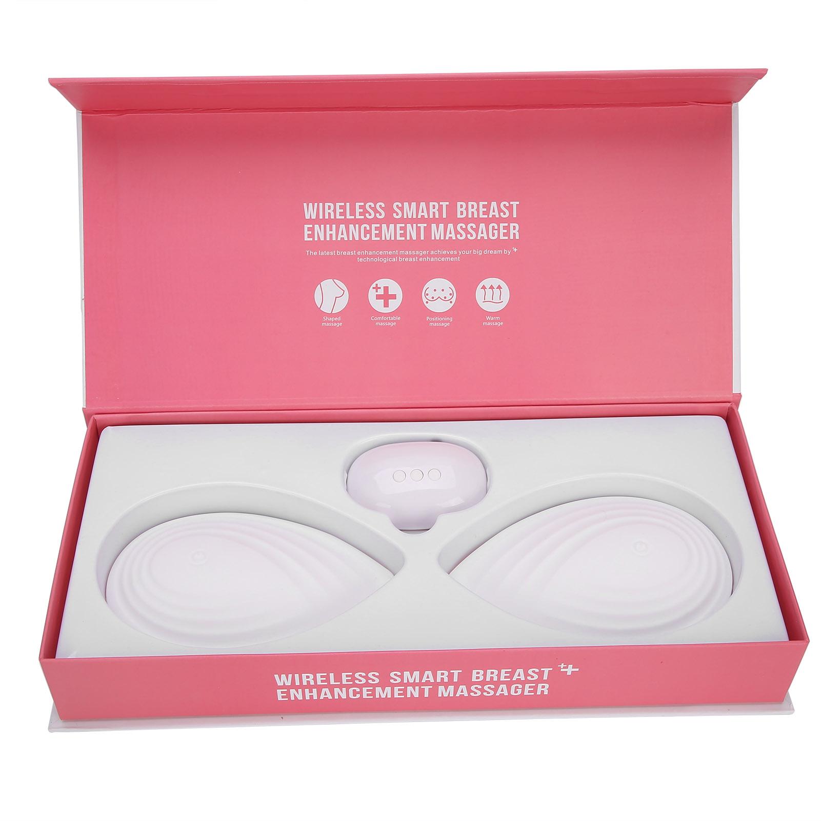 

Электрический массажер для увеличения груди, подогревающий массажер для груди с дистанционным управлением, белый белый