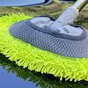 Car Cleaning Brush with Long Pole 360 Degrees Rotating Head Microfiber Brush Telescopic Handle Automotive Cleaning Mop Tools