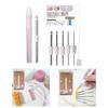 Portable Punch Needle Set Featuring Adjustable Head Ergonomic Designs and Carry Case for Easy Crafting Organization