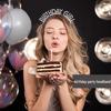 European & American Rhinestone Birthday Girl Headband: Alloy Party Gift