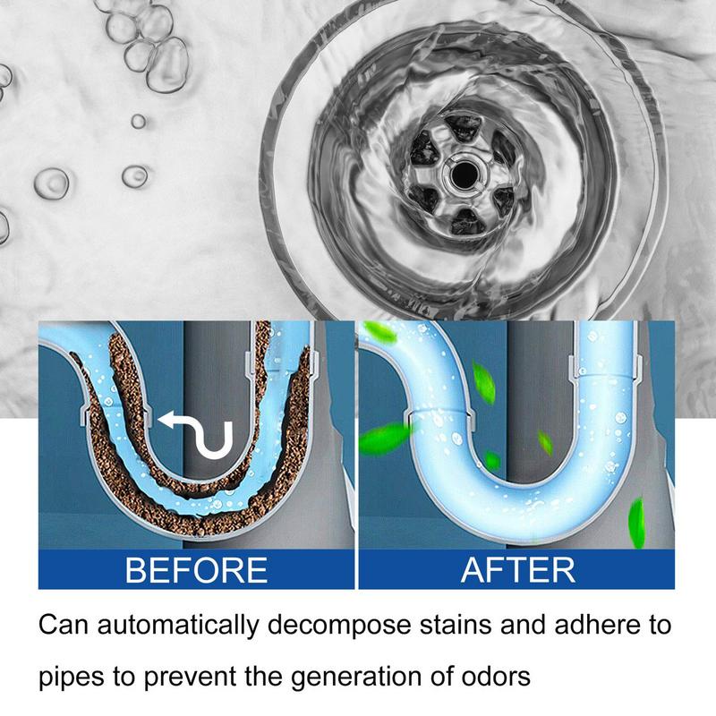 Sink And Drain Pipe Dredging Powder 12X Drain Pipe Cleaner Safe Pipe Dredging Cleaner Multifunctional Drain Pipe Cleaner Pipe