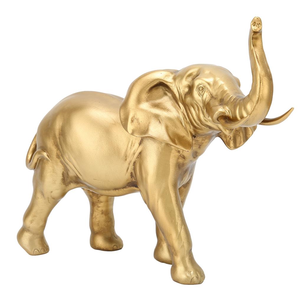 Elephant Shaped Figurine Resin Exquisite Cute Elephant Statue Ring Jewelry Holder Decoration Gift