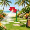 Irrigatore da prato a forma di fiore Crazy Daisy, rotante a 360 gradi, girasole, per irrigazione di giardini, cortili, cani, bambini, esterni