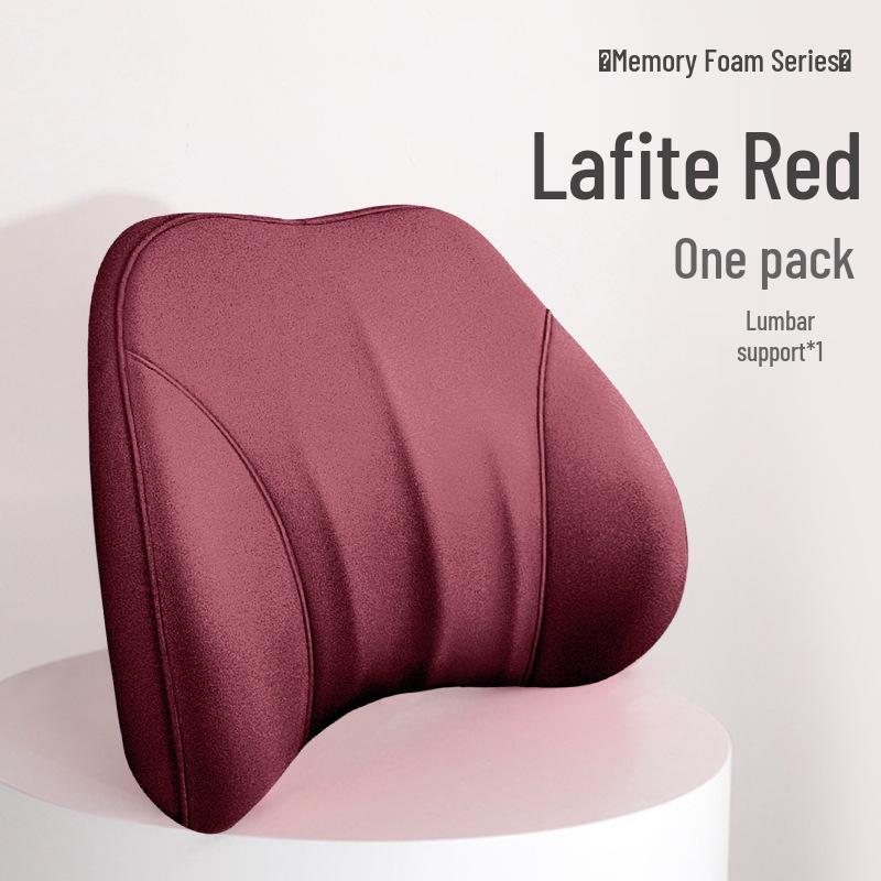Cloud-Like Suede Memory Foam Headrest & Lumbar Support: Breathable Universal Car Cushion & Neck Pillow