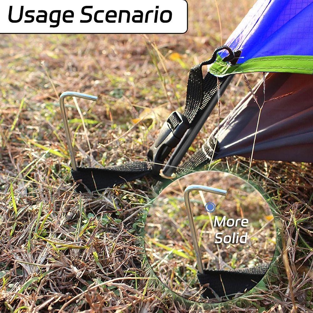Heavy Duty Ground Stakes Spikes 18cm Tent Pegs Portable Camping Tent Stak  Camping