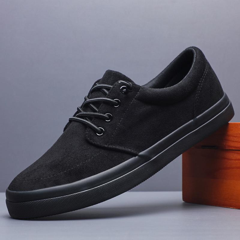 

Модная Новая Мужская Повседневная Обувь Роскошные Замшевые Кожаные Кроссовки Ручной Работы Мужская Обувь На Шнуровке Рабочая Уличная Обувь для Ходьбы Мужская Обувь BD24092 44 чёрный