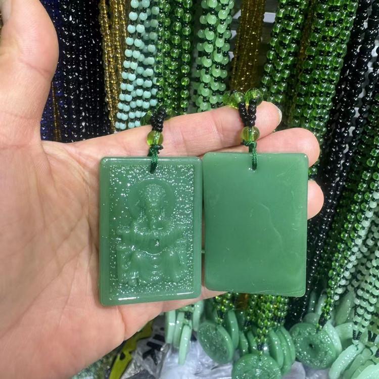 Imitace aventurínu Svetrový náhrdelník - Design zelí Guanyin od značek Wu Shi a Dragon & Phoenix