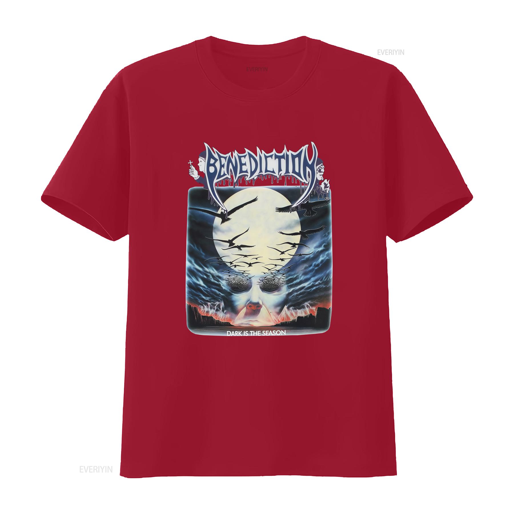 New Benediction Band Dark Is The Season T Shirt For Fans S 5XL BI04204 vintage Washed Comfortable Top For Everyday Wear S
