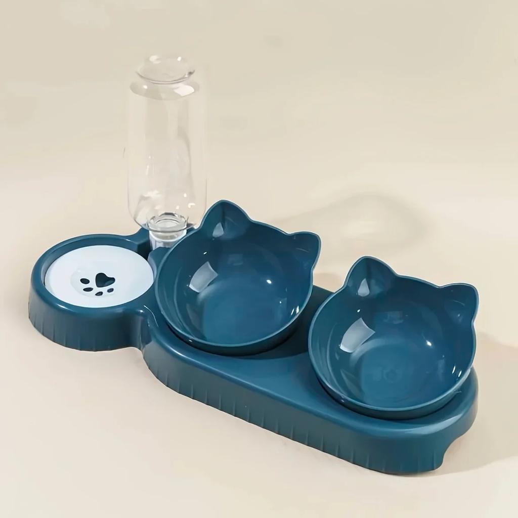 Pet water dispenser feeding anti-knock dual-purpose cat bowl water dispenser automatic drinking water feeder dog supplies