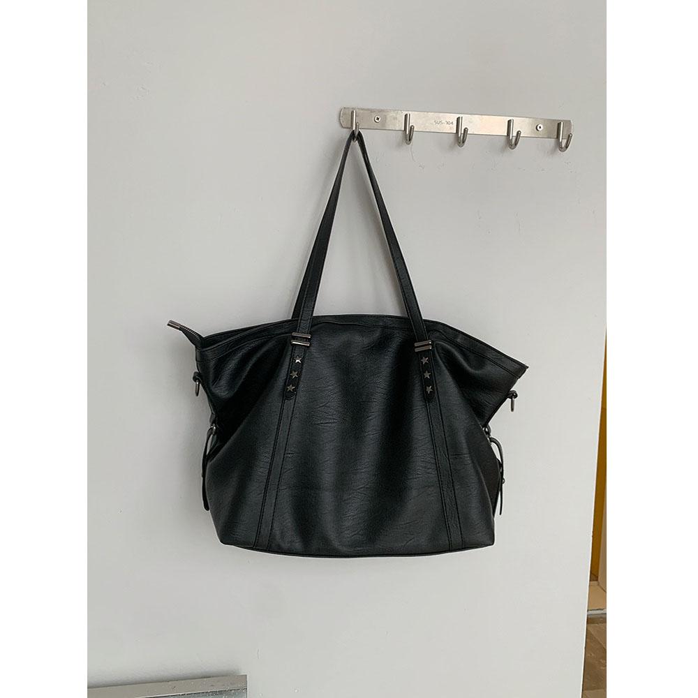 

Большие сумки-тоуты для женщин из мягкой искусственной кожи чистого цвета, большая вместимость, сумка через плечо, качественные сумки чёрный