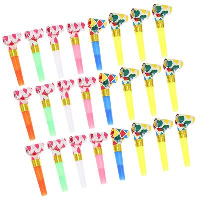 20 Pièces Jouets Sifflets Dragon à Souffler Souffleurs de Fête Bruitmakers Klaxons d'Anniversaire Accessoires de Pom-pom Girl Fournitures Festives