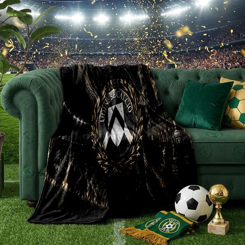 Udinese-Calcio Crest Design Throws Blanket Flannel Blankets Plush for Couch Bed Gifts for Men Women Travel picnic blanket Christmas fan gifts