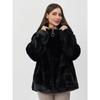 Women's Environmentally Friendly Plush Jacket Medium and Long Artificial Fur Thickened Thermal Hooded Imitation Mink Fur Coat