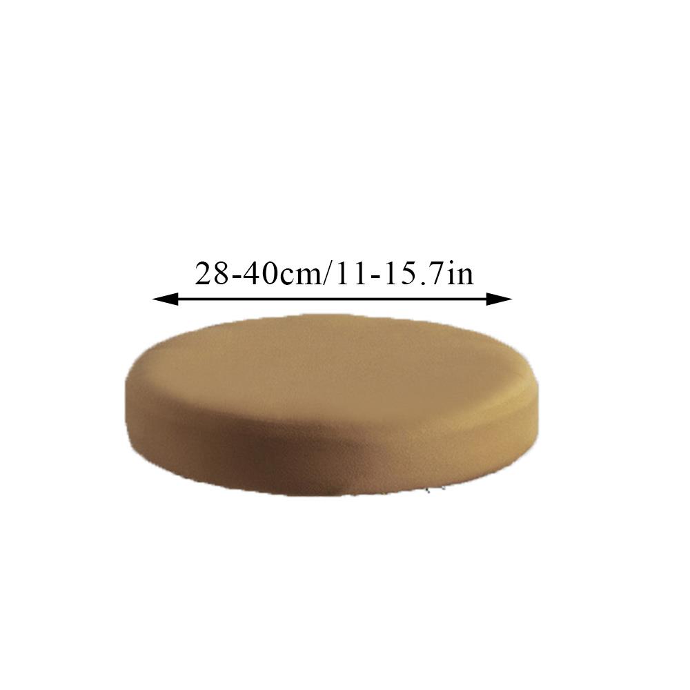 

1PC Solid Color Elastic Waterproof Milk Silk Round Stool Cover Suitable For Round Stool Cover Anti Dirty Dining Stool Covers