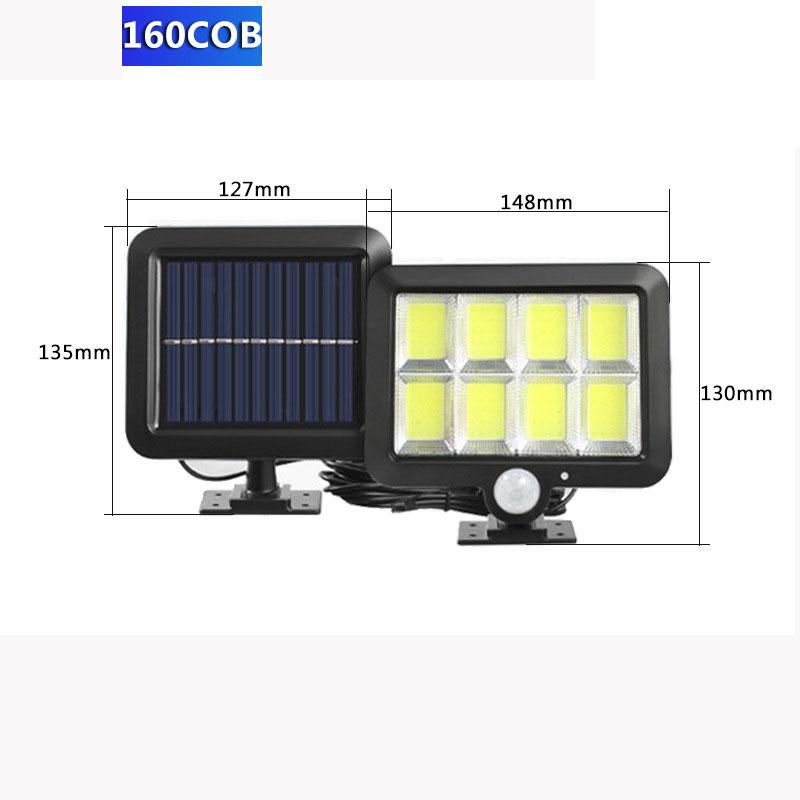 100LED Solar Licht Außen Motion Sensor Aufladen Solar Wand Licht Wasserdicht Notfall Led Licht Straße Garten Veranda Lampe