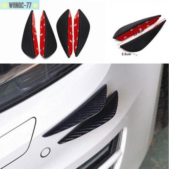 4X Universal Car ABS Carbon Front Bumper Body Splitter F Lip Spoiler Canards