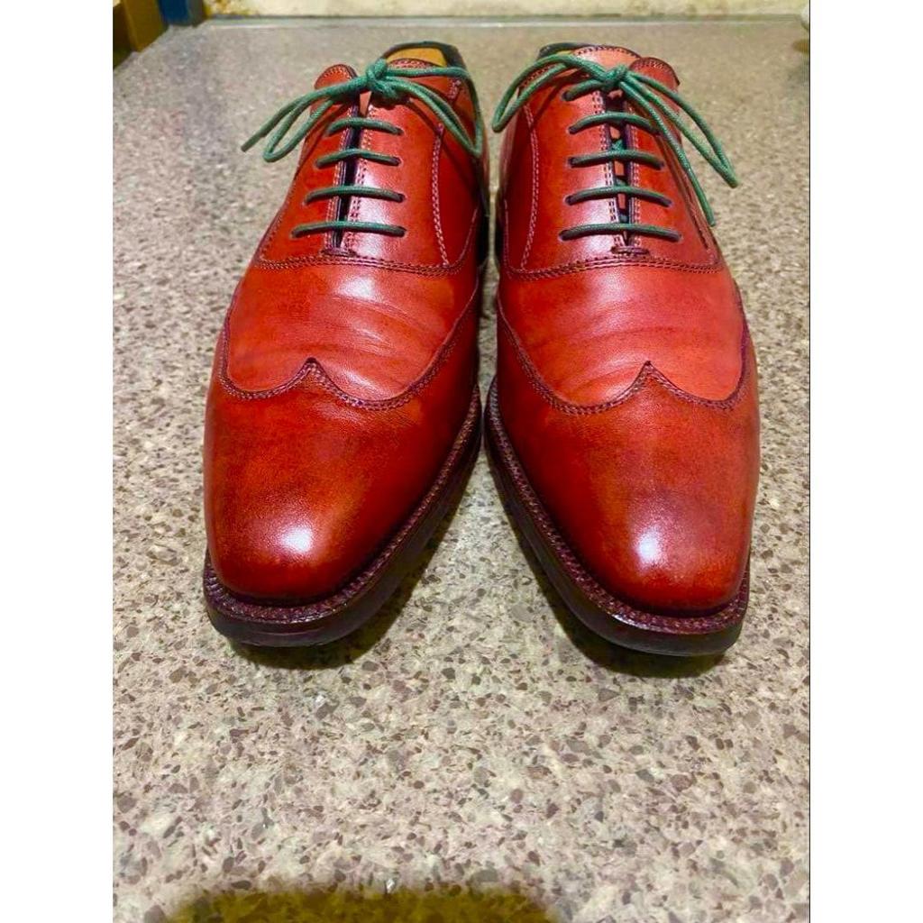 Used Stallmanterassi M1025 Dress Shoes Red-Brown