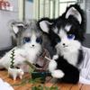 Tierisch Felliger Fursuit Kopfmaske Plüsch Katze Fuchs Maske Kostüm Requisiten für Halloween Cosplay Party