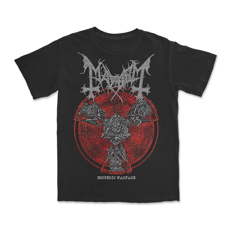 

Mayhem Norwegian Band Metal Rock Punk American Retro Diablo Black Red Street Mens Tshirt Pattern Tshirt 4XL