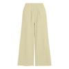 Damen High Waist Wide Leg Hose mit elastischem Bund Lockerer Schnitt Leichter fließender Stoff mit Taschen für Freizeitkleidung