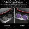 2pcs Bling Car Cup Holder Coaster, 7cm Anti-Slip Shockproof Universal Fashion Coasters Insert Crystal Rhinestone