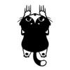 Slipping Cat Cutting Sticker Choose Your Color and Size Weatherproof and Waterproof Made In Japan ZUOCat [Tamiya] - - - - (Black, S, Calico)