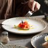 Japanese Ceramic Dinner Plate for Steak, Noodles, Salad, and Western Dishes