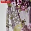 2PC Nuan Serie Modische Moderne Pfingstrose Faule Blume Transparent Gaze Vorhang Kopf für Kleine Fenster Küche Vorhang Home Decor