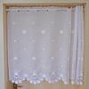 1pc Floral Embroidery Sheer Curtain Kitchen Bay Window Door Semi-shading for Home Door Decor, Coffee Curtain Without Pole