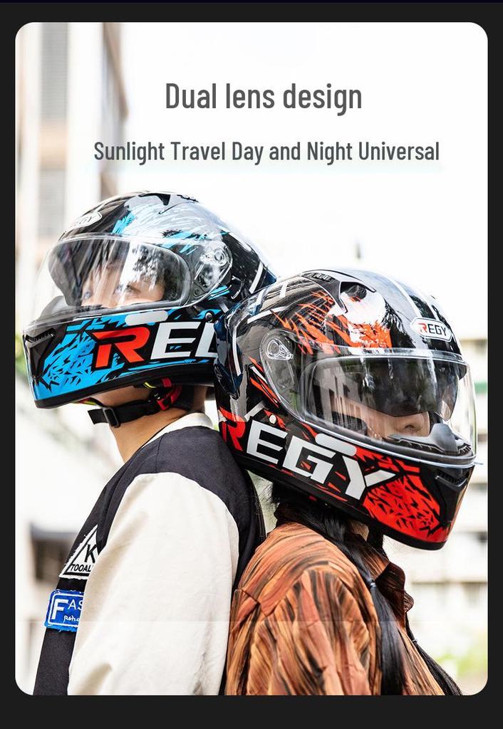 Hot-Selling DOT Certified Dual Visor Motorcycle Helmet with Color Mirror