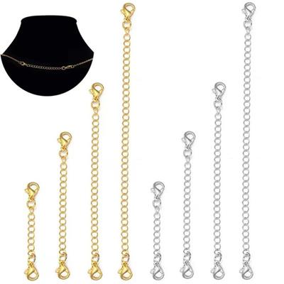 5 sztuk łańcuszek przedłużający nie blaknący podwójna główka zapięcie homara DIY biżuteria metalowy naszyjnik przedłużacz ogniwa łańcuszka artykuły domowe