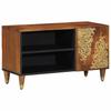 TV Cabinet with Door Honey Brown 80 X 33 X 46 Cm Solid Mango Wood
