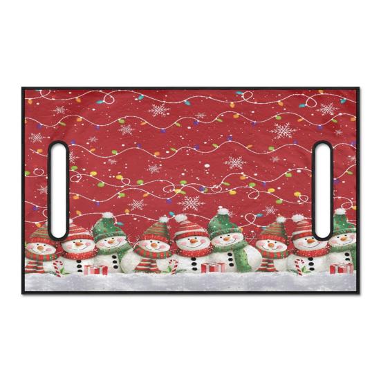 Christmas Golf Cart Seat Cover Santa Snowflake Snowman Cart Seat Towel Blanket for 2-Seat Club Car Washable Golf Cart Accessory