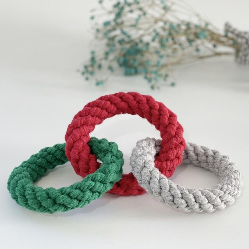 Baumwoll Hundespielzeug Welpen Kauspielzeug Seilknoten Spielzeug Langlebig Geflochtenes Hundespielzeug Hund Zähne Reinigen Geflochtenes Knochenseil Haustierprodukte