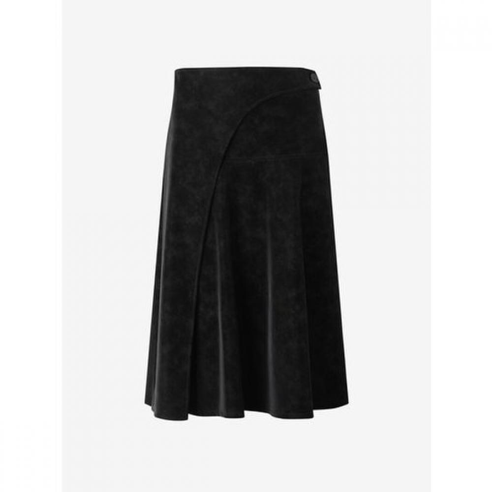 Cc Collect Synthetic Suede Unbalanced Wrap Skirt  C254msd036 