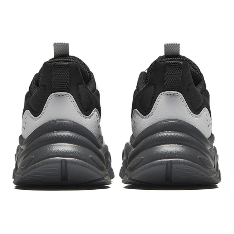 Anta Comfortable Knob Non-Slip Wear-Resistant Low-Top Casual Shoes Kids Casual Shoes Black Gray A12448825-3